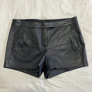 J.Crew 100% Leather Shorts Navy Blue